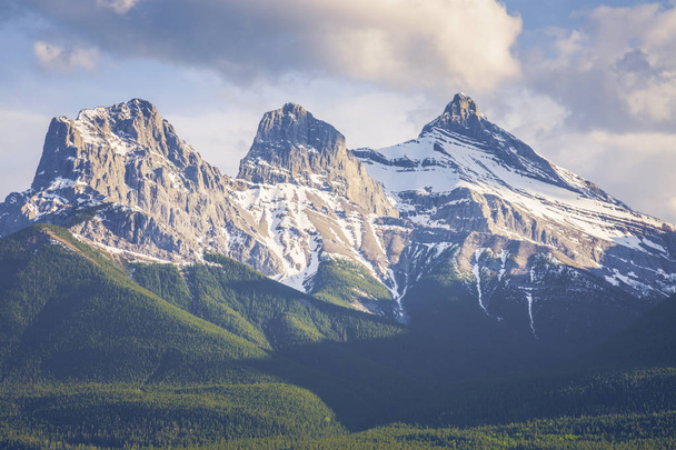 The Three Sisters in Banff National Park. Canmore, Alberta, Canada. - Photo, Image