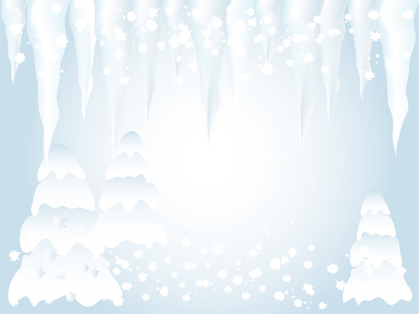 Winterachtergrond - Vector, afbeelding