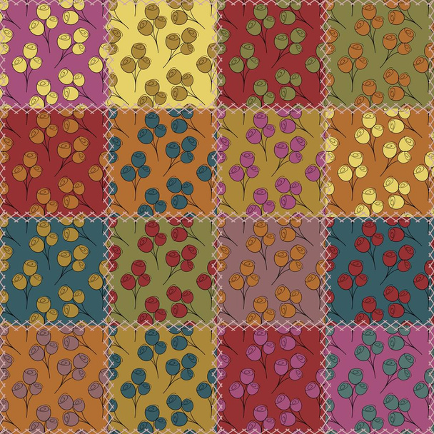 patchwork pozadí s různými vzory - Vektor, obrázek