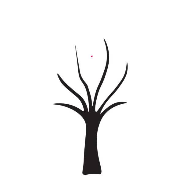 şirin Sevgililer kalpler ağaç animasyon - Video, Çekim