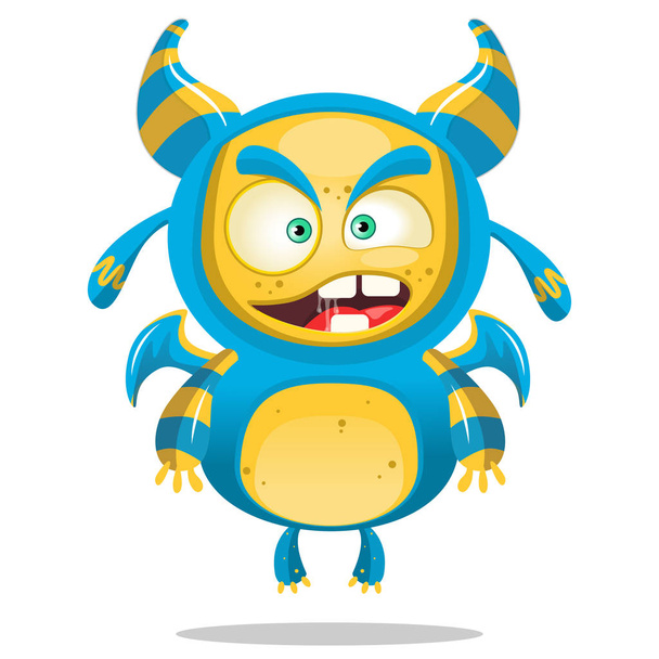 Schattig cartoon monster. Halloween vector monster karakter-illustratie - Vector, afbeelding