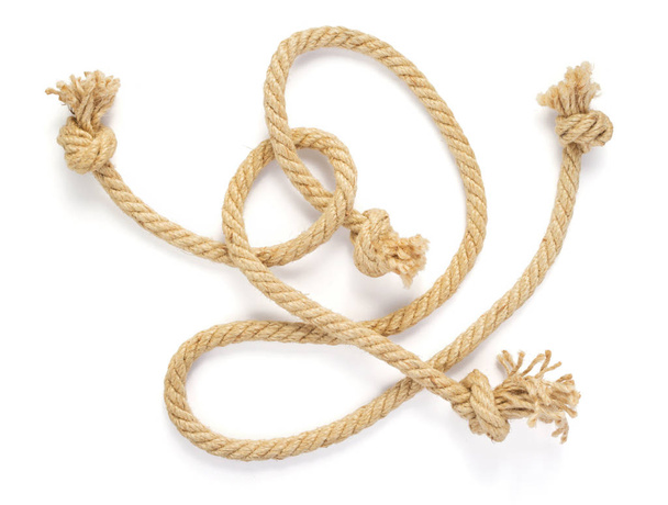 ship rope isolated on white background - Foto, afbeelding