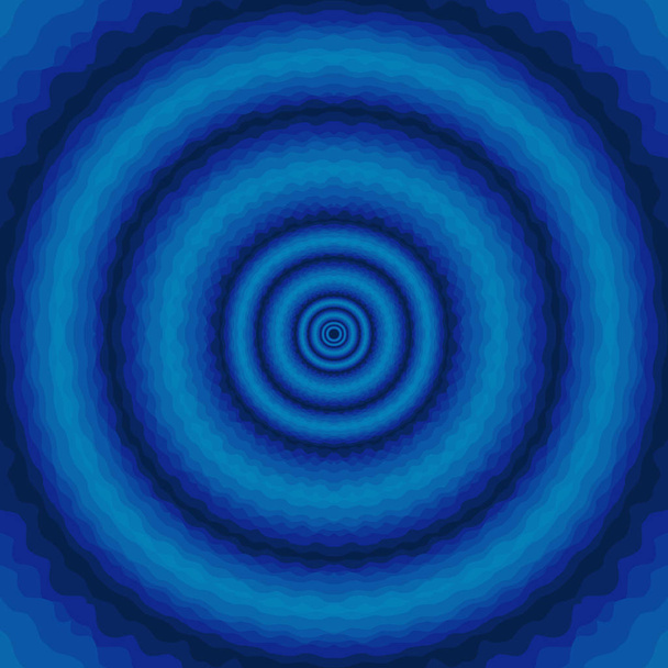 Αφηρημένο μπλε κυματιστές φόντο με ομόκεντρους κύκλους - Διάνυσμα, εικόνα