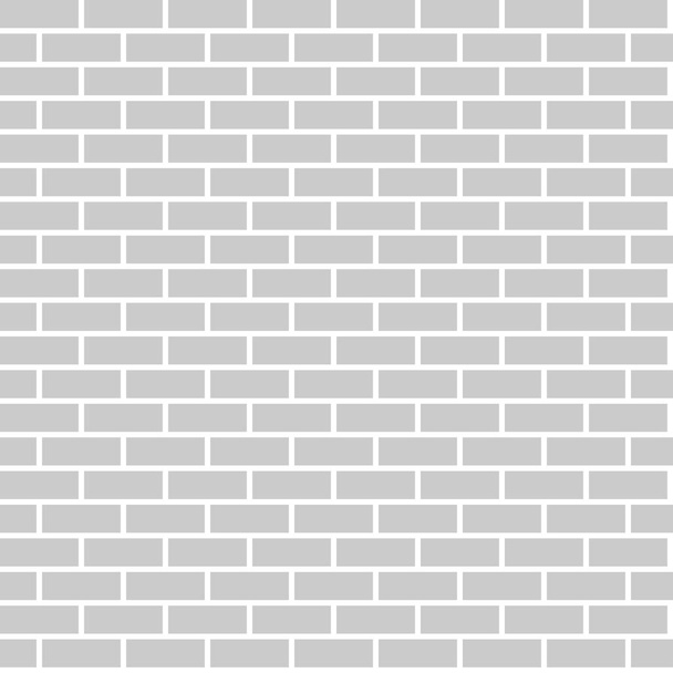 Grey brick wall seamless background. texture pattern. Flat vector illustration. - Vector, Image