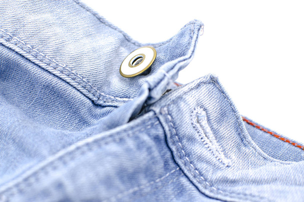 Blue jeans, white background, clothes, fashion, charity - Foto, Imagem