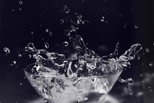 Splashes in martini glass - Photo, image