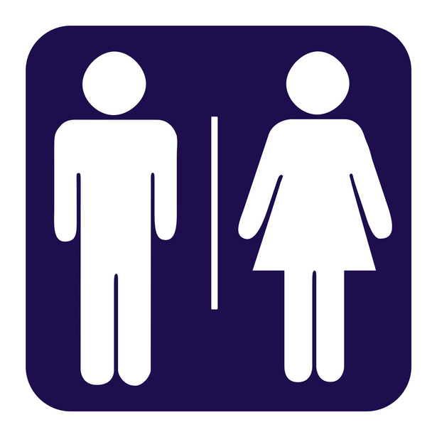 Mies ja nainen wc-painiketta
 - Valokuva, kuva