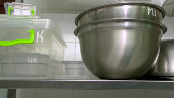 An industrial kitchen utensils close up. - Footage, Video