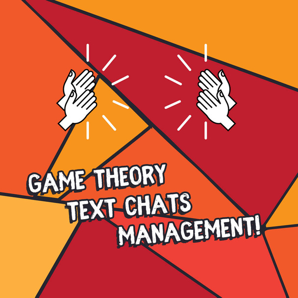 Tekstin kirjoittaminen Game Theory Social Media Management. Business konsepti Gaming innovaatio markkinointistrategioita Hu analyysi Kädet Taputus ääni Geometriset muodot
. - Valokuva, kuva
