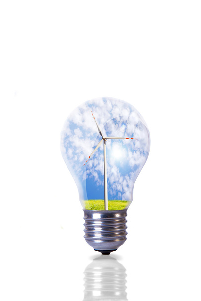 Вітрова турбіна всередині лампочки
 - Фото, зображення