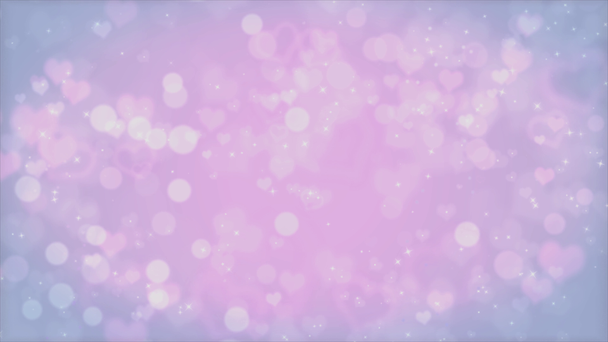 Romantic hearts bokeh background. Seamless loop animation for Valentines Day or Mothers Day holiday. Looped 4K motion graphic. - Footage, Video