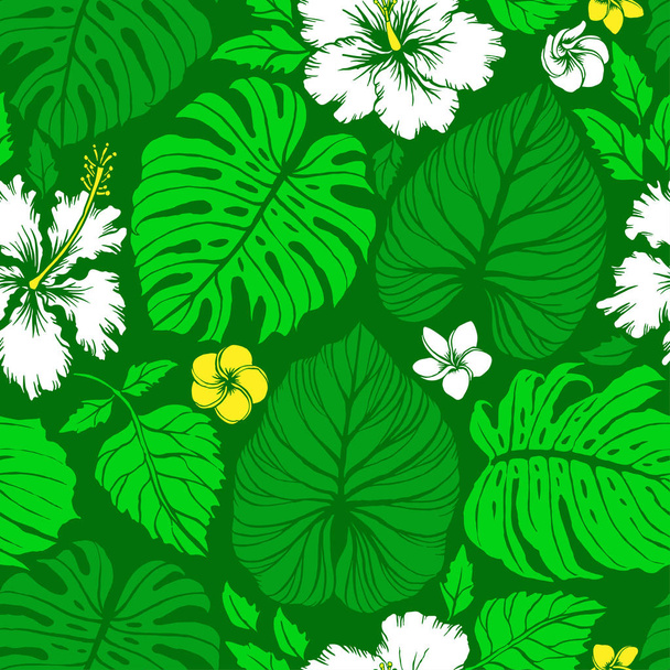 simple abstract seamless background with leaves - Vektor, Bild