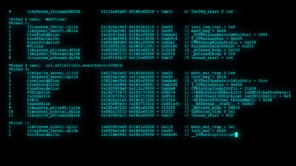 cifrado rápido y largo desplazamiento programación seguridad piratería código flujo de datos en pantalla azul nuevos números de calidad letras codificación techno alegre vídeo 4k archivo de archivo
 - Metraje, vídeo