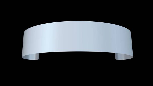 Curled ribbon. 3d Vector illustration. No gradient, no gradient mesh. - ベクター画像
