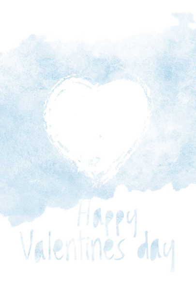 Happy Valentines day, card with heart and phrase - Foto, afbeelding