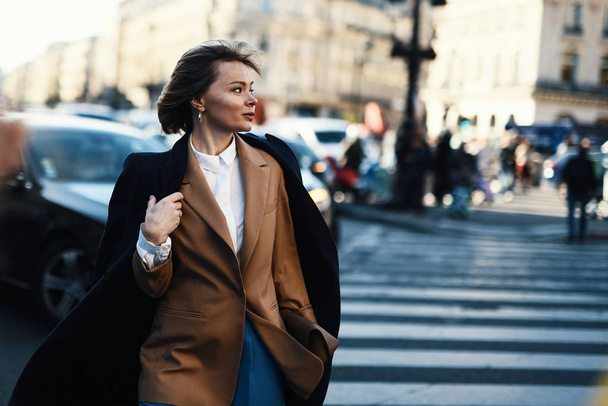 October 1, 2018: Paris, France - Street style outfit during Paris Fashion Week  - PFWSS19 - Фото, зображення