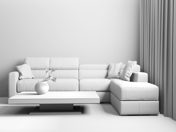 moderno interior de la sala de estar, 3 d renderizado
 - Foto, imagen