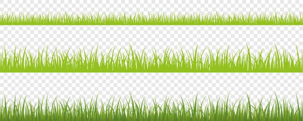 green grass meadow border vector pattern isoladet - Vector, Image