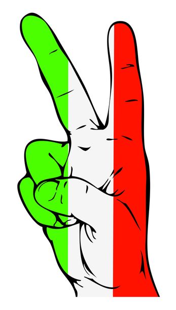 Peace Sign of the Italian flag - Vector, Image