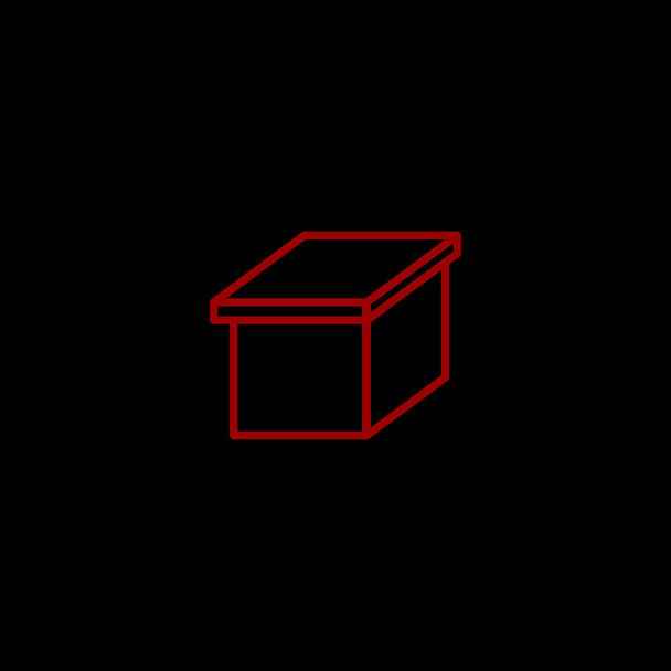 minimalistic flat vector icon on black background - Vetor, Imagem