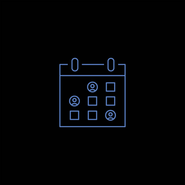 minimalistický byt vektorové ikony aplikace na černém pozadí, koncepce úspor   - Vektor, obrázek