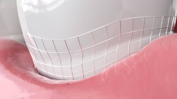 Bescherming tegen bacteriën op de hals van de keel door behandeling--3D-Rendering - Foto, afbeelding