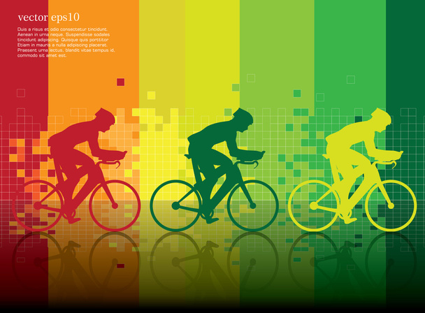 sport weg fiets rider fiets. vector - Vector, afbeelding