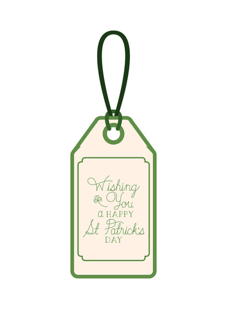 st patrick day commercial tag isolated icon - Vector, Image