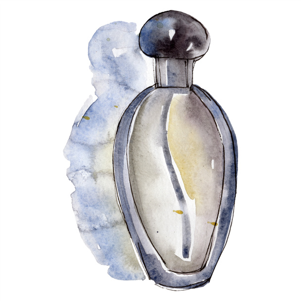 Perfume sketch fashion glamour illustration in a watercolor style isolated element. Clothes accessories set trendy vogue outfit. Watercolour background illustration set. - Photo, Image