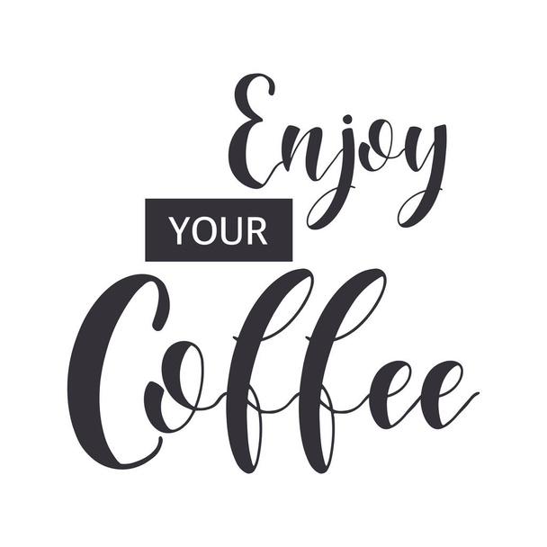Lettering Sets of Coffee Quotes. - Διάνυσμα, εικόνα