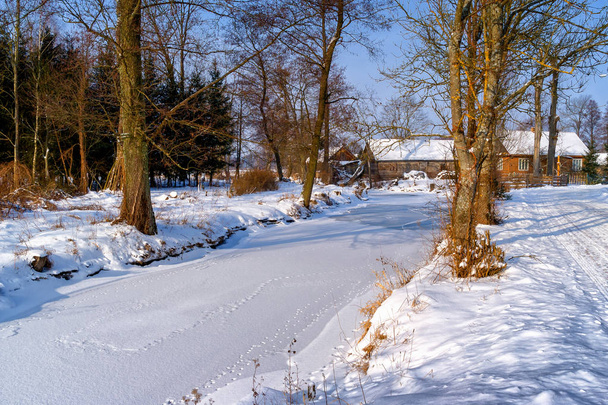 Zima na Podlasiu, Dolina Grnej Narwi - Foto, Bild