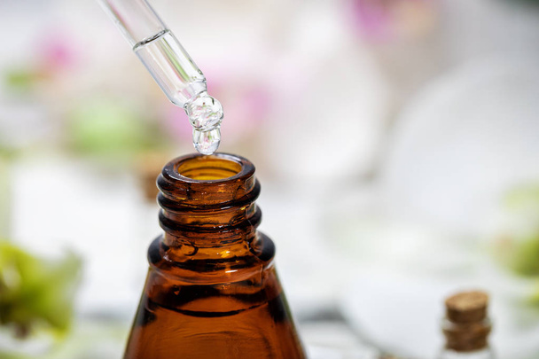 herbal essential oil drop - Photo, Image