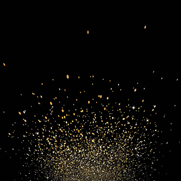 Gold Sterne Konfetti Streuen Spritzen Explosion Feier Urlaub abstrakte Hintergrund Vektor Illustration - Vektor, Bild