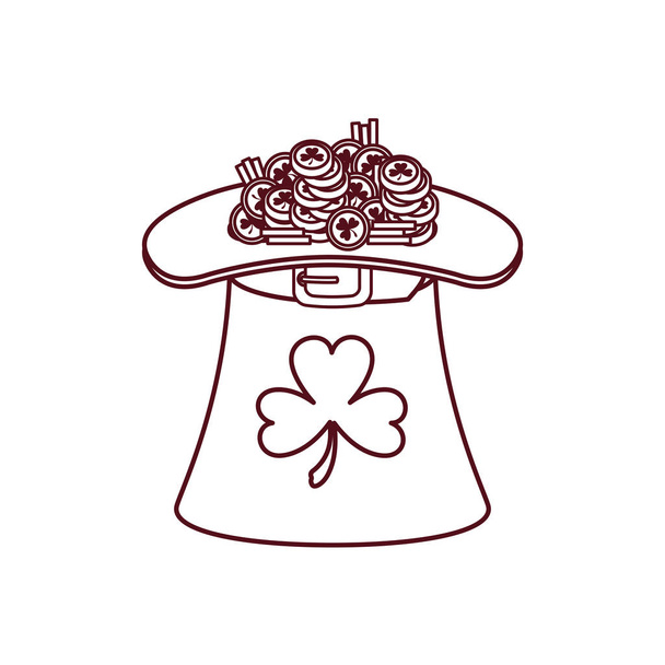 Kobold Hut mit Münzen isoliert Symbol - Vektor, Bild