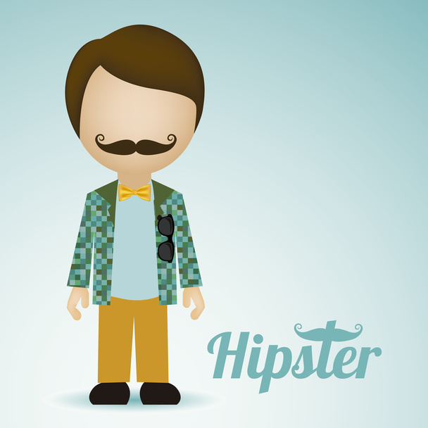 hipster illustration - Vector, Image