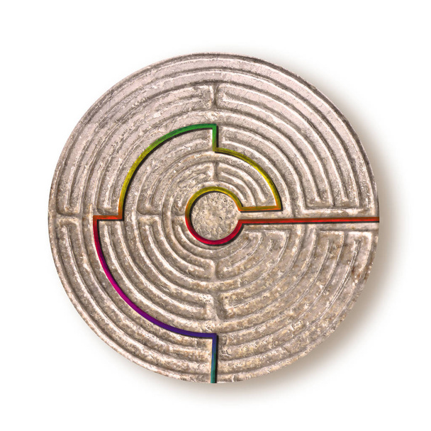 Řešení koncepce - románské labyrint vytesaný v kameni - Fotografie, Obrázek