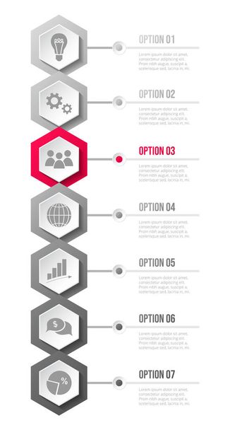 Company infographic template with business icons. Vector - Vector, afbeelding