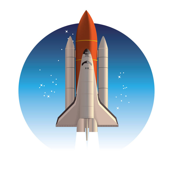 Space shuttle. Rocket launch. - Vector, Image