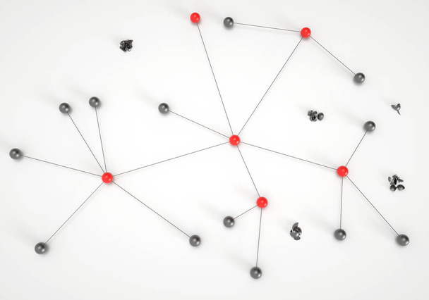 Concepto de redes sociales y conexiones a Internet - 3D Rendering
 - Foto, imagen