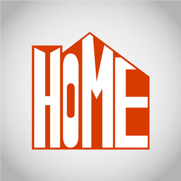 This logo has a picture of a house with HOME written on it. This logo is suitable for use as a company logo or business that is engaged in home design or property companies. Or it can also be used as an app logo and various other creative business. - Vector, Image