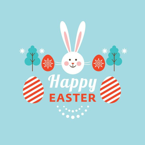 Happy Easter card - Vector - Vetor, Imagem