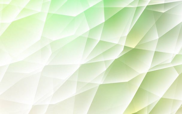 Licht groen vector sjabloon met kristallen, driehoeken. Illustratie met set van kleurrijke driehoeken. Best design voor poster, banner. - Vector, afbeelding