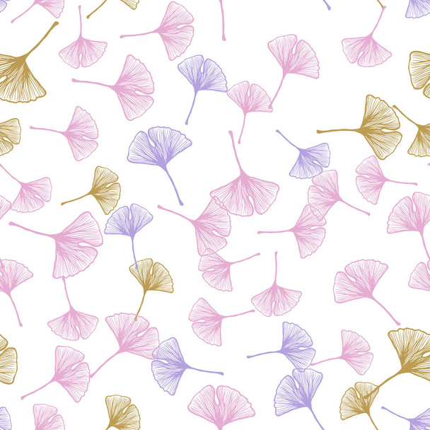 Light Multicolor vector seamless natural background with leaves. An elegant bright illustration with leaves in Natural style. Design for textile, fabric, wallpapers. - Vettoriali, immagini
