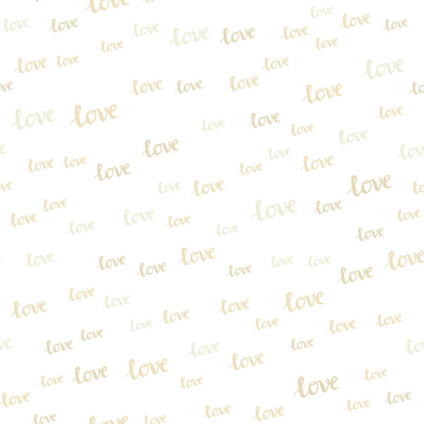 Light Green, Yellow vector seamless template with text LOVE YOU. Illustration with phrase LOVE YOU for valentine's day. Template for business cards, websites. - Vector, Image