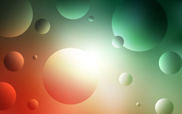 Light Green, Red vector template with circles. Abstract illustration with colored bubbles in nature style. Pattern can be used for beautiful websites. - Vector, Image