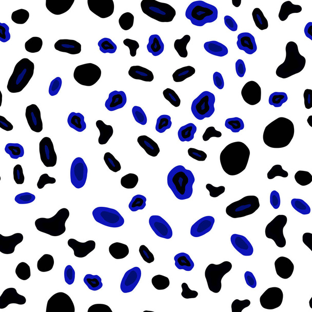Σκούρο μπλε διάνυσμα απρόσκοπτη διάταξη με κύκλο σχήματα. Όμορφα χρωματιστά εικονογράφηση με θολή κύκλους σε στυλ χαρακτήρα. Μοτίβο για μοντέρνο ύφασμα, ταπετσαρίες. - Διάνυσμα, εικόνα
