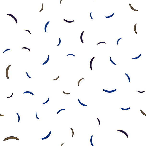 Donker blauw, geel vector naadloze patroon met gebogen lijnen. Glitter abstracte illustratie met wrange lijnen. Kleurrijke golfpatroon voor uw ontwerp. - Vector, afbeelding
