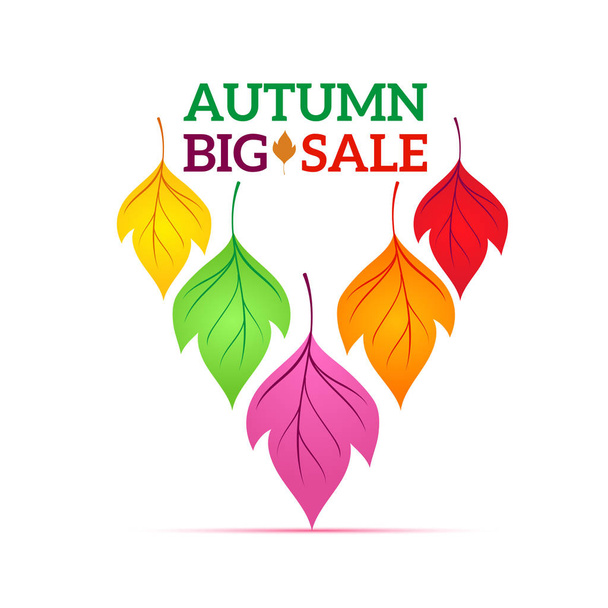 A beautiful autumn banner for promo actions and sales. Background with maple leaves. - Vetor, Imagem