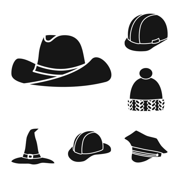 Vector illustration of beanie  and beret symbol. Set of beanie  and napper stock vector illustration. - Vector, afbeelding