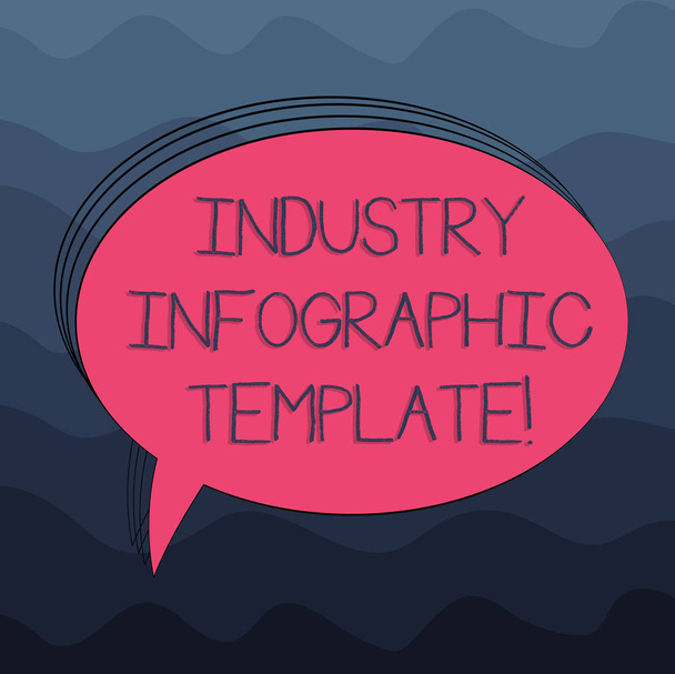 Word writing text Industry Infographic Template. Business concept for Pattern to use in creating visual image Blank Oval Outlined Solid Color Speech Bubble Empty Text Balloon photo. - Photo, Image